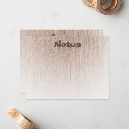 Elégant bois look dénudé Texte Modèle moderne (Devant/Arrière en situation)