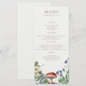 Élégant bois | Menu de mariage forestier (Devant / Derrière)