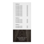 Elégant bois personnalisé logo menu de prix (Dos)