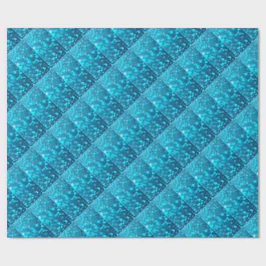 Elegant Bokeh Blue Turquoise Circles Pattern Cadeaupapier (Vlak)
