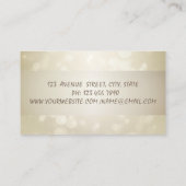 Elegant Bokeh, Stripe, Cupcake Visitekaartje (Achterkant)