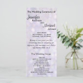 Elegant Bokeh Wedding Programme (Debout devant)