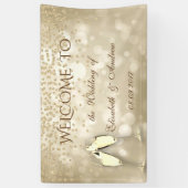 Elegant Bokeh Wine Glasses, Diamond Wedding Banner (Verticaal)