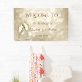 Elegant Bokeh Wine Glasses Wedding Banner (Insitu)
