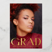 Elegant Bold Classy Afstudeerder Foto aankondiging (Voorkant)