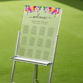 Élégant Bold Floral Coloré Assise Aquarelle