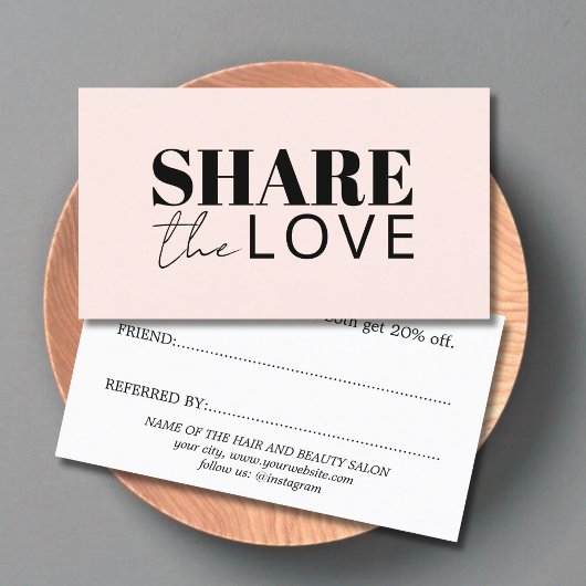 Elegant Bold Pastel Black Salon Aanbevelingskaartje