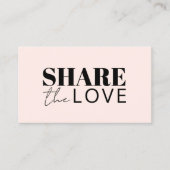 Elegant Bold Pastel Black Salon Aanbevelingskaartje (Voorkant)