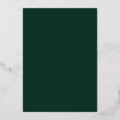 Elegant Bold Typography Emerald Minimal Wedding Folie Uitnodiging (Achterkant)