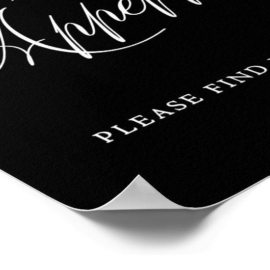 Elegant Bon Appetite vindt uw stoel | wit Poster (Hoek)