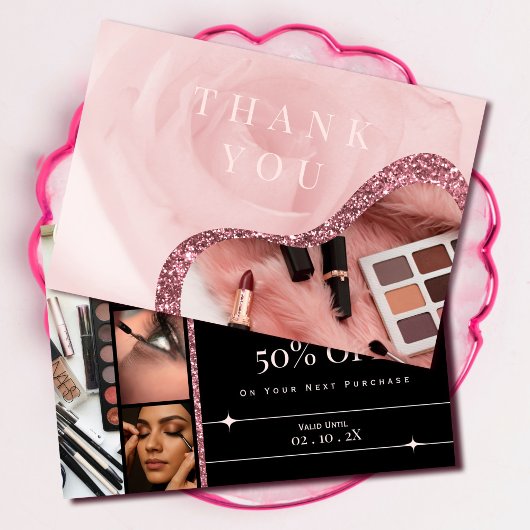 Élégant bon cadeau Rose Gold | Carte de réduction