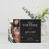 Élégant bon cadeau Rose Gold | Carte de réduction (Debout devant)