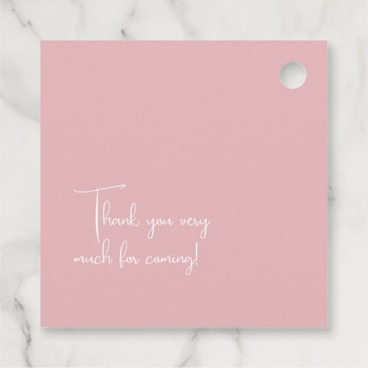 Elegant boog bloemenmonogram Baby shower Bedankjes Labels (Achterkant)