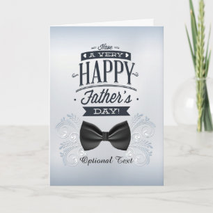 Elegant boog Stropdas en wervelingen-happy Vaderda Kaart