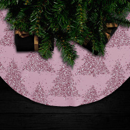 Elegant boompatroon | Dusty Mauve Pink Christmas Kerstboom Rok