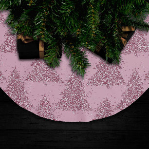 Elegant boompatroon   Dusty Mauve Pink Christmas Kerstboom Rok