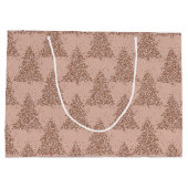 Elegant boompatroon | Glam Roos Gold Christmas Groot Cadeauzakje (Achterkant)