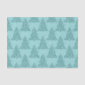 Elegant boompatroon | Luxe Aqua Mint Kerstmis Tissuepapier (Voorkant)