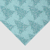 Elegant boompatroon | Luxe Aqua Mint Kerstmis Tissuepapier (Detail)