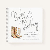 Elegant Boots Bubbly Fête des mariées livre d'invi (Devant)