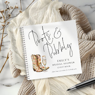 Elegant Boots Bubbly Vrijgezellenfeest Gastenboek Notitieboek