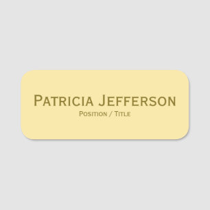 Elegant Bord Lemon Yellow Gold Modern Professional Naamplaatje