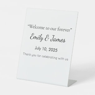 Elegant bord voor babyfeest op voetstuk Bloemen Reclamebord Met Voetstuk
