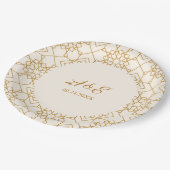 Elegant Bord voor crème en gouden bruiloft (Gekanteld)