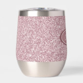 Elegant bordeaux roze glitter monogram (Voorkant)