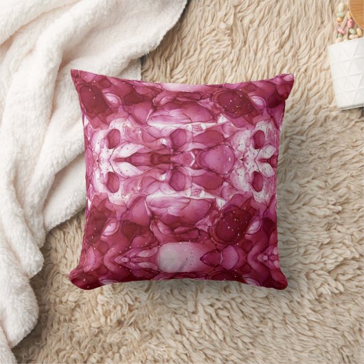 Elegant bordeauxmarmer design kussen. kussen (Deken)