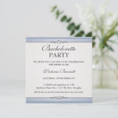 Elegant Border Bachelorette Party Invitation Kaart (Staand voorkant)