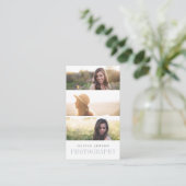 Elegant Border | Drie fotograaf Visitekaartje (Staand voorkant)