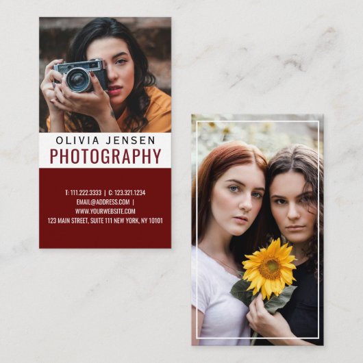 Elegant Border | Fotograaf Visitekaartje (Voorkant / Achterkant)