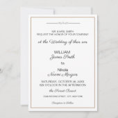 Elegant Border minimalistische trouwuitnodiging Save The Date (Voorkant)