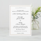 Elegant Border minimalistische trouwuitnodiging Save The Date (Staand voorkant)