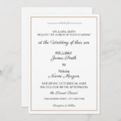Elegant Border minimalistische trouwuitnodiging Save The Date (Voorkant / Achterkant)