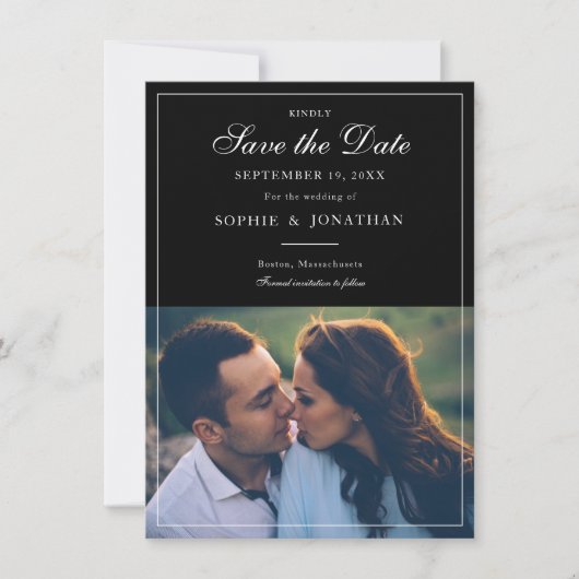 Elegant Border Save the Date (Voorkant)