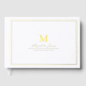 Elegant borders gold minimalist monogram wedding (Recto)