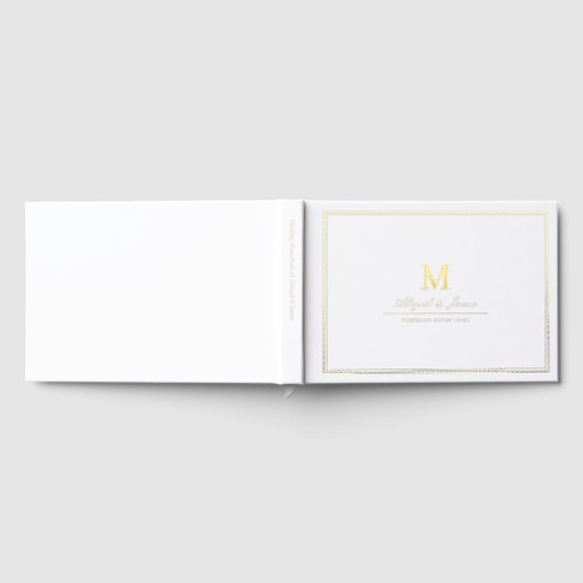 Elegant borders gold minimalist monogram wedding (Complet)