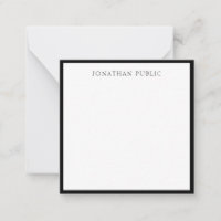 Elégant Bordure noire Blanc Moderne Simple Modèle