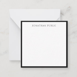 Elégant Bordure noire Blanc Moderne Simple Modèle