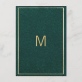 Elegant bos groen goud bloemenkant Registry Informatiekaartje (Achterkant)