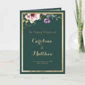 Elegant bos groen goud roze bloemen Programma (Voorkant)