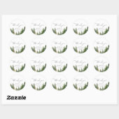 Elegant bos pijnbomen baby shower dank u ronde sticker (Vel)