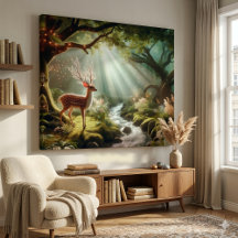 Elegant boslandhert in een bos