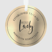 Elégant Boss Métallic Or Dame Date de Création (dos)