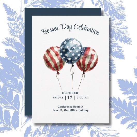 Elegant Bosses Day Party Kaart