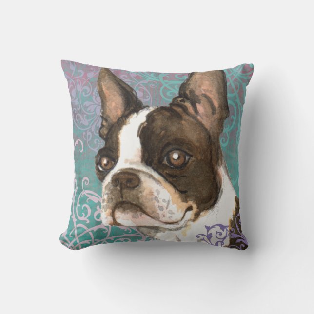 Elegant Boston Terrier Kussen (Voorkant)