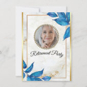 Elegant Botanic Retirement Party Invitation Kaart (Achterkant)