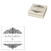 Elegant  Botanica-handgemaakt met Love Custom Rubberstempel (Gestempeld)